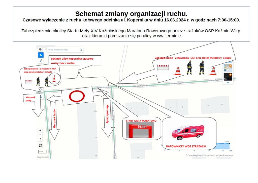 schemat   organizacji ruchu ul. Kopernika 2024