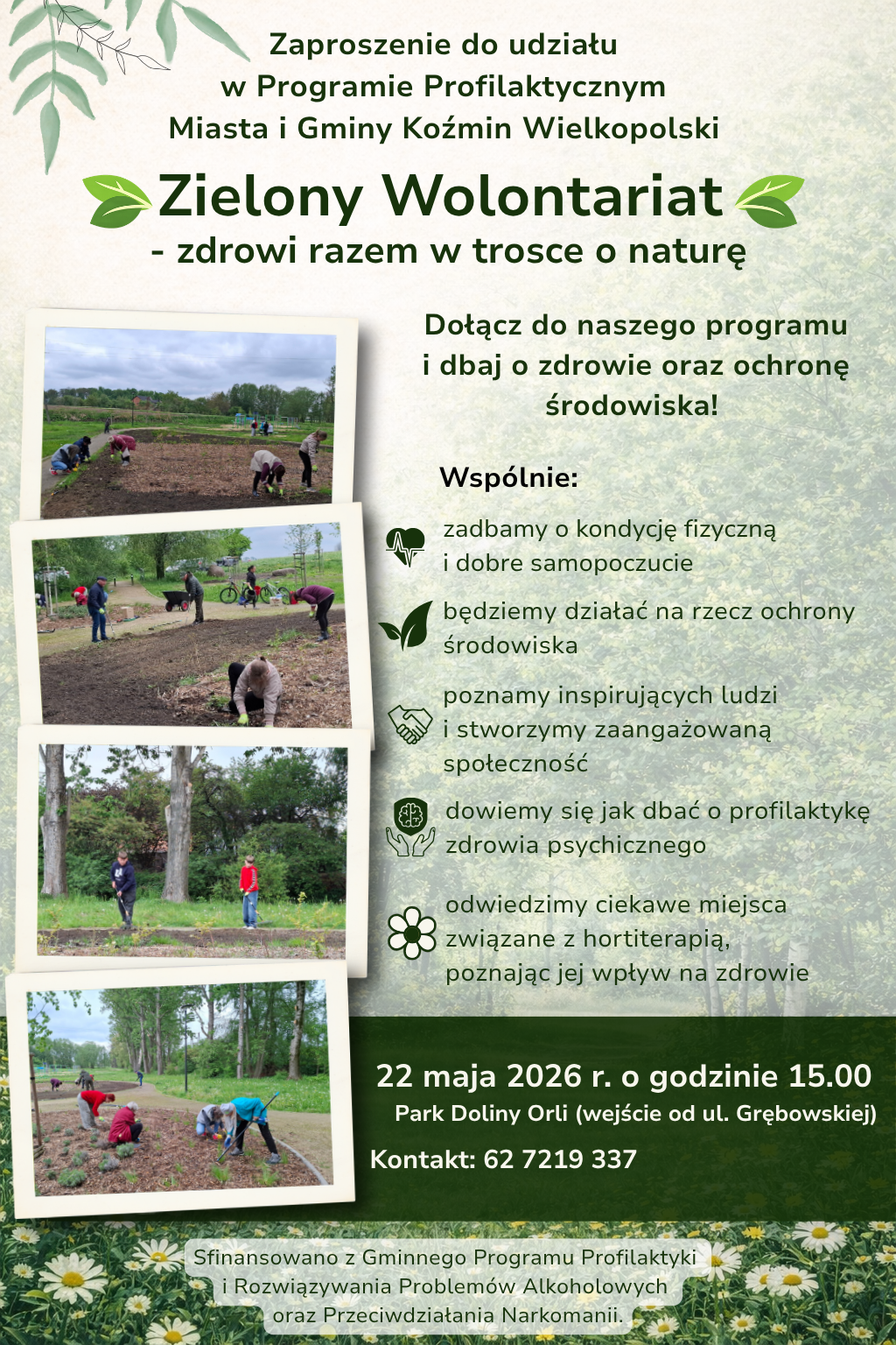 Zaproszenie na spotkanie Zielonego Wolontariatu